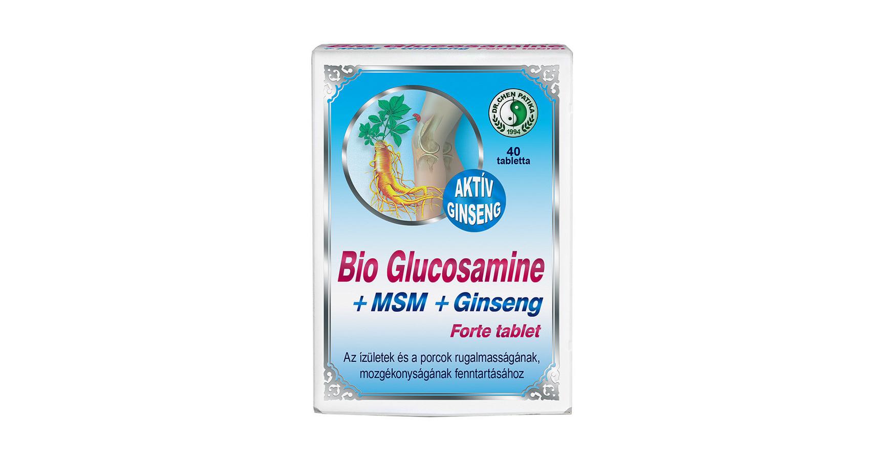 Bio Glucosamine + MSM ForteChen patika Mozgásszervi problémák